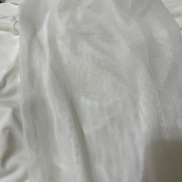 Club L London -White maternity ruched mesh Bardot maxi dress - Picture 3 of 6